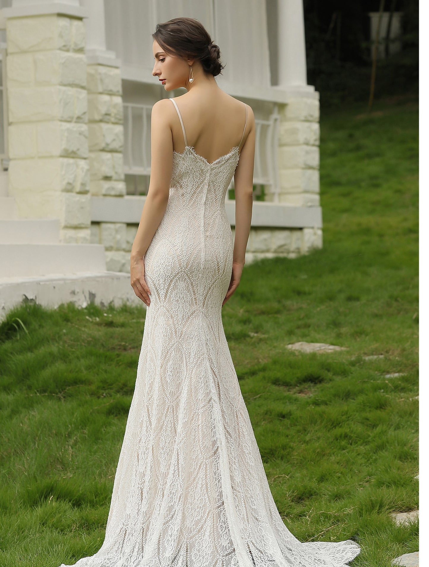 braut im fit and flare vintage brautkleid